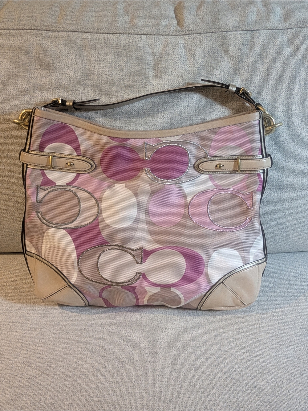 Coach Hamptons Signature Clip Hobo 11576 Pink Y2K Bag